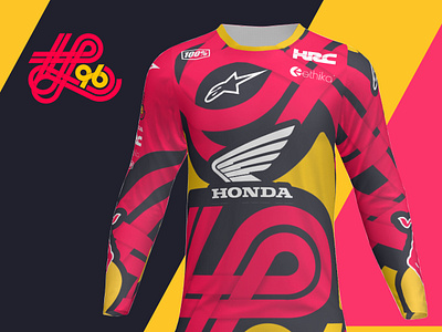 Hunter Lawrence HL96 Lock Up–Supercross Jersey–Honda HRC 100% 100 goggles alpinestars fim world supercross hl hl lock up hl96 hunter lawrence jacob reinholdt monster energy motocross red bull supercross