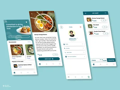 Food Order Mobile Application app design food mobile ui
