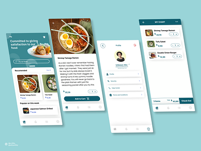 Food Order Mobile Application app design food mobile ui