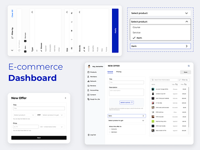 E-commerce Dashboard admindashboard b2b components dashboard design desktop dribbble e commerce educational figma filter forms graphic design input sortby ui uidesign ux uxdesign webdesign