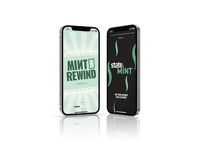 Mint Rewind + StateMint app branding design typography ui ux