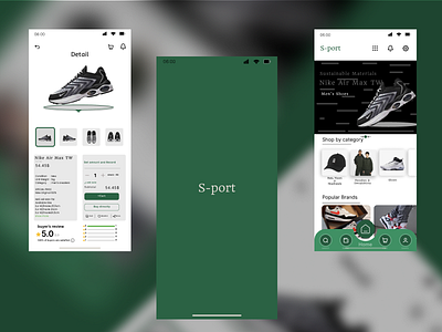 S-port 2d 3d animation branding design figma football forupage fyp graphic design illustration logo shoes sport ui uiapp