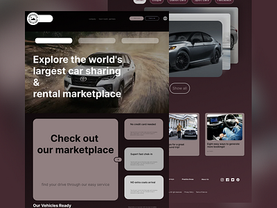 Cars Rental - Web Design 2d 3d animation branding cars cars rental design figma figma design fyppppp graphic design illustration logo motion graphics rental cars trending ui ui researc ui ux web design