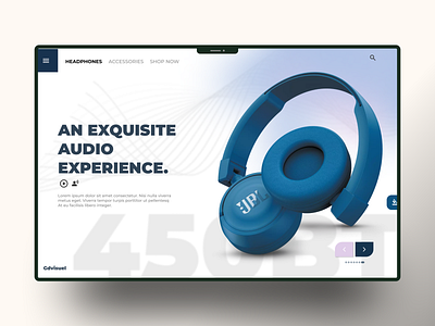 Landing Page Web Headphones products. app branding design figma graphic design illustration landing page logo ui vector we web design