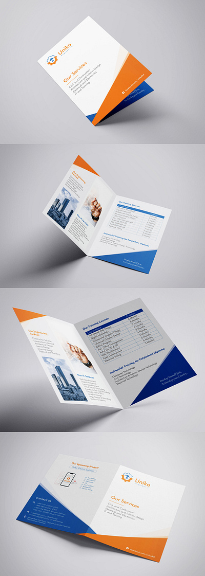 Minimalistic Bifold Brochure bifold brochure brochure design corporate design graphic design minimal design print design