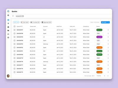 Dynamic filters and quick filters dynamic filters quick filters quote ui