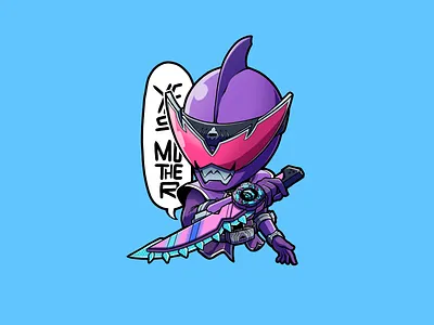 Fanart DON MURASAME Chibi version | Half Body | [Donbrothers] chibi comic cute design don donbrothers fanart graphic illustration keychain murasame ninja sticker super sentai sword tshirt