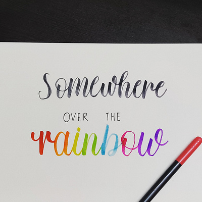 Rainbow - Brush Lettering art brush lettering brushpen calligraphy illustration lettering