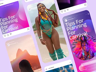 Carnivalist Social Media brand identity branding carnival design graphic design instagram instagram posrt instagram stories party rio social media visual identity