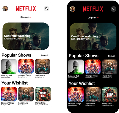 Netflix Mobile App0 figma graphic design mobile app netflix ui