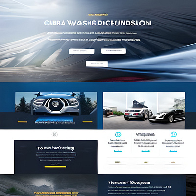 Car Wash Landing Page Mockup UI Design design typography ui ux