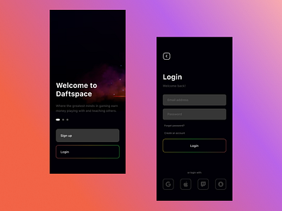Onboarding concept blockchain crypto mobile ui