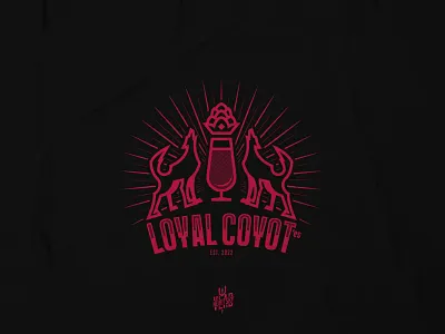 Heraldic Loyal Coyot Beer Logo graphic design illustration logo logotype vector