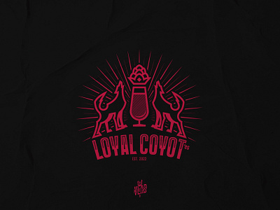 Heraldic Loyal Coyot Beer Logo graphic design illustration logo logotype vector