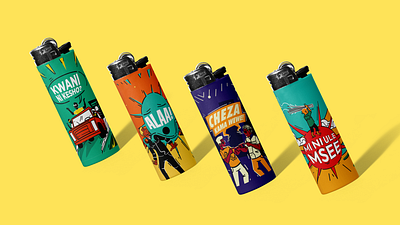 Illustrated BIC Lighters - East Africa 2022 Edition adobe illustrator africa branding design graphic design illustration kenya nairobi packaging vector