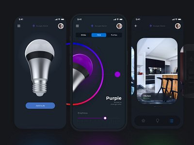 IOT Smart Light UI/UX adaptive branding bulb design graphic design iot light ui ux website