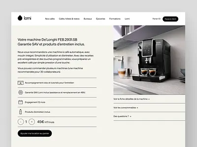 Lomi branding card coffee dailyui design figma ui user experience ux web website