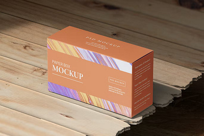 Paper Box Mockup Under Daylight Eco Branding graphic design mock up mockup packaging