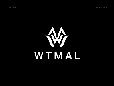 WM Letter Logo Design brand guideline branding color design dribbble2023 google graphic design lettermark logo logodesign logos logotype m logo typography ui w web wm