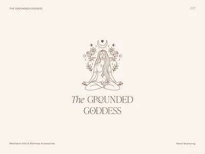 Illustration Logo Design - Wellness Brand art direction beauty brand identity branding crystals design detailed logo female logo graphic design graphic designer high end logo illustration illustration logo logo meditation logo wellness brand wellness logo