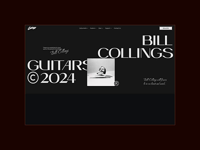 Collings guitars | Corporate website animation branding corporate design gallery graphic design site ui