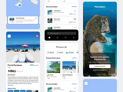 Travel App - Mardalani🌴 app dailyui design designapp figma mobile mobileapp travel ui uiux ux