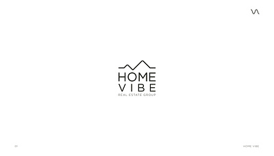 HOME VIBE LOGO brand home line logo minimalist real estate vector vibe