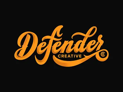 Defender Script — Shadows branding defender design edgy greenville handlettering illustrator lettering logo script shadow south carolina type typography vector