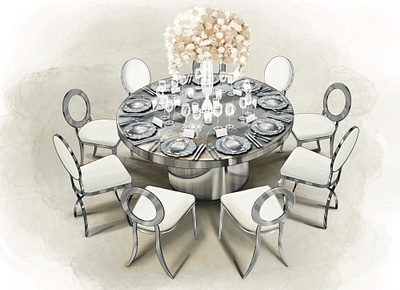 Wedding table set illustration branding digital graphic design illustration interior