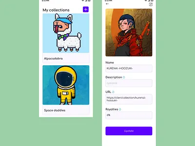 Royalty share blockchain nft nft royalty royalty share ui ui design