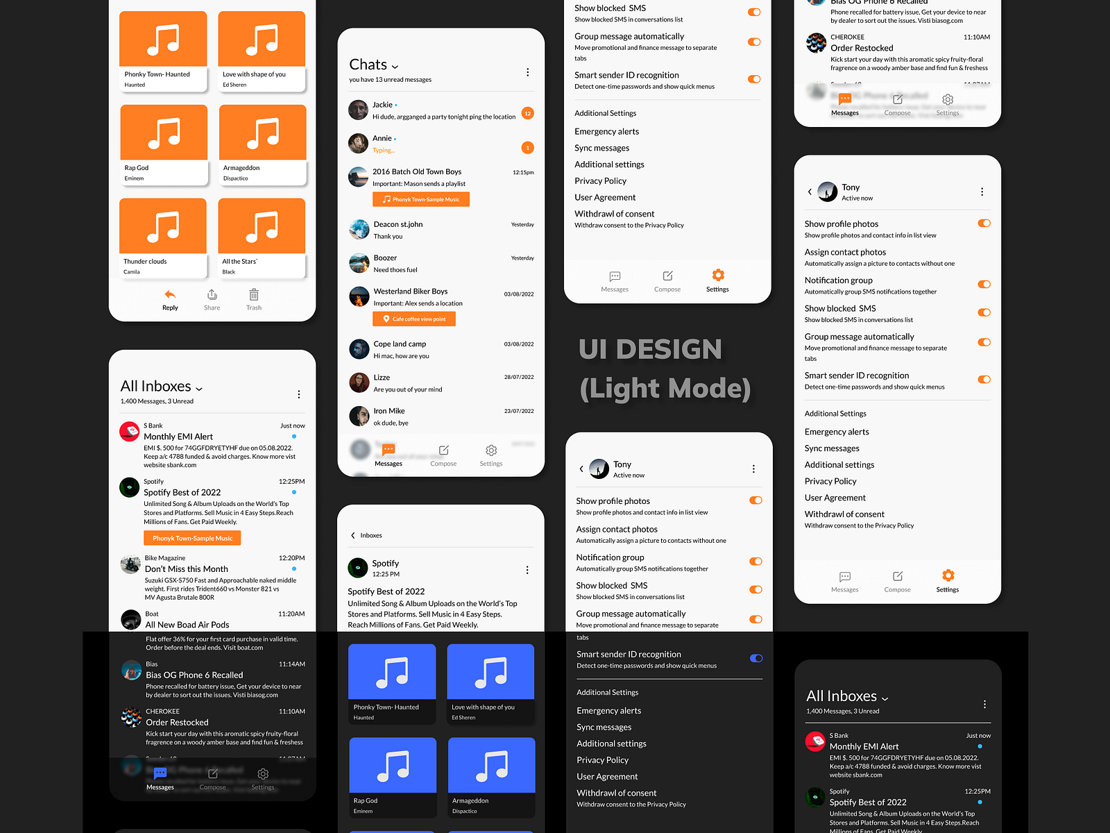 UI Design Messaging Application by Manoj Prapakar on Dribbble