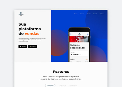 UI Design - Virtuo shop branding design design app design de marca graphic design identity design ui web design