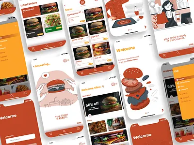 Restaurant UI app branding branding design graphic design ui