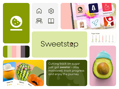 Sweetstop - logo & branding app branding fun gamification icon identity logo logotype mobile ui uxui