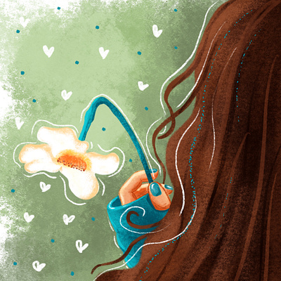 Flower art digital illustration
