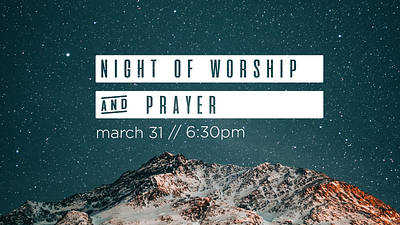 Worship Night Graphic design graphic design nonprofit stage design