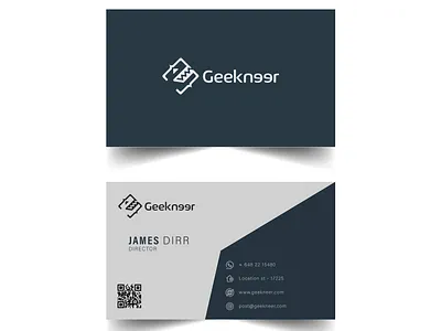GEEKNEER branding business card clean design graphic design modern