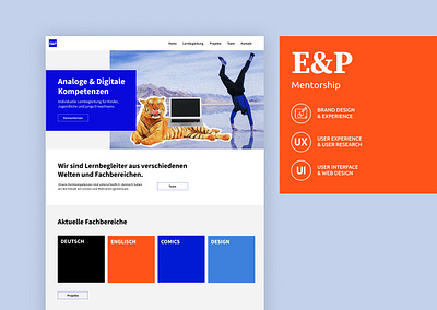 E&P – Mentorship | UX & UI branding design graphic design ui ux web design