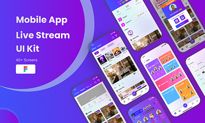 Live Stream UI KIT apps branding design e commerce e commerce app graphic design illustration live apps live stream live stream ui kit logo ui uiux ux