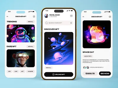 NFT App UI Design app ui ux design graphic design mobile app ui ui ui ux user experience user interface user interface design