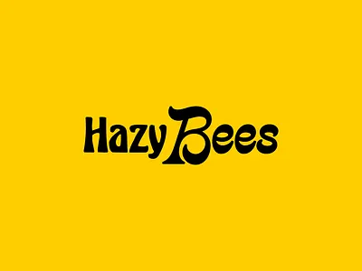 Hazy Bee's Hot Honey bee honey identity lettering logo spicy honey