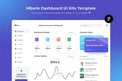 Mbank Dashboard UI Kits Template app app ui app ui kit dashboard design mobile ui kit user interface