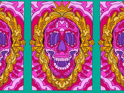 Calavera For Dia De Los Muertos dia de los muertos illustration illustration art ipad illustration mexican illustrator