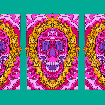 Calavera For Dia De Los Muertos dia de los muertos illustration illustration art ipad illustration mexican illustrator