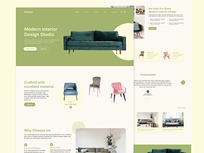 Furniture Landing Page ui