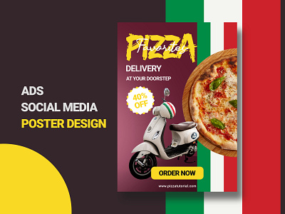 Design Poster Advertising Design Food Pizza ads adsvertising design dvertisement food pizza food poster illustration marketing photoshop pizza pizza ads pizza food poster poster a day poster art poster collection poster design poster food social media