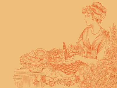 MY CLARINS - Secret Garden design graphic design illustration