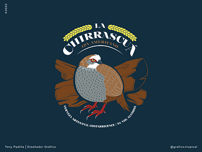 La Chirrascuá beeer beer label bird illustration cerveza chirrascua costa rica design designer etiqueta etiqueta de cerveza grafico tropical graphic design illustration vector
