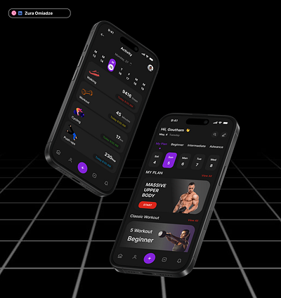 Fitness Mobile App app fit mobaile ui