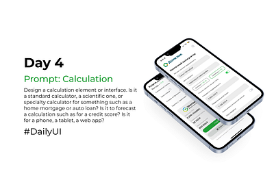 Day 4 Prompt: Calculation #DailyUI app app design dailyui design figma mobile design ui uiux